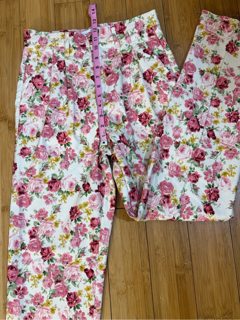NWOT Teddy Fresh Floral Pleated Trouser Pants Size 27 - Picture 12 of 15